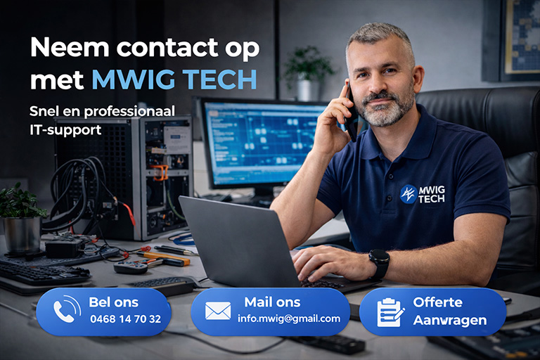 MWIG TECH pc technicus met jarenlange ervaring in computer hardware, software en telecom